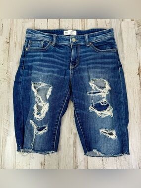 BKE Payton Shorts Womens 27 Distressed Denim Jean Universal Fit Mid Rise